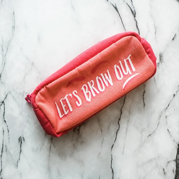 Benefit Cosmetics Let’s Brow Out Neon Cotton Pouch - Picture 3 of 5